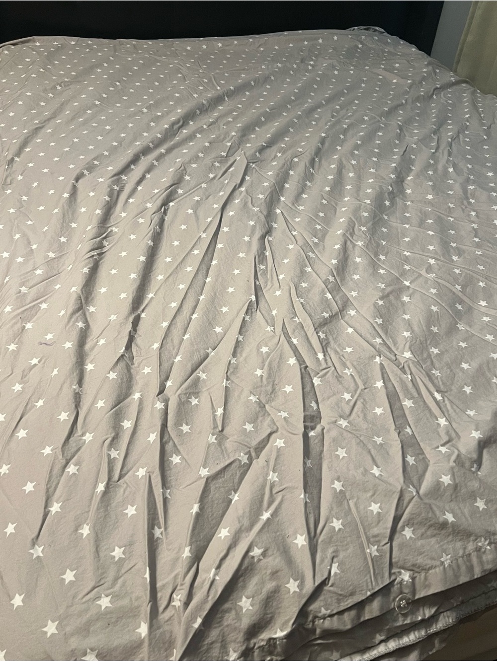 Pottery Barn Kids Gray Star Pattern Duvet Cover